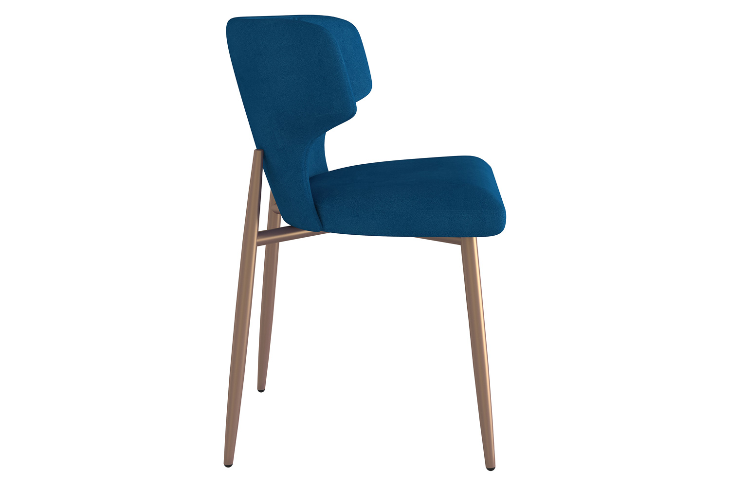 Worldwide Akira Side Chair Set of 2 - Blue/Aged Gold