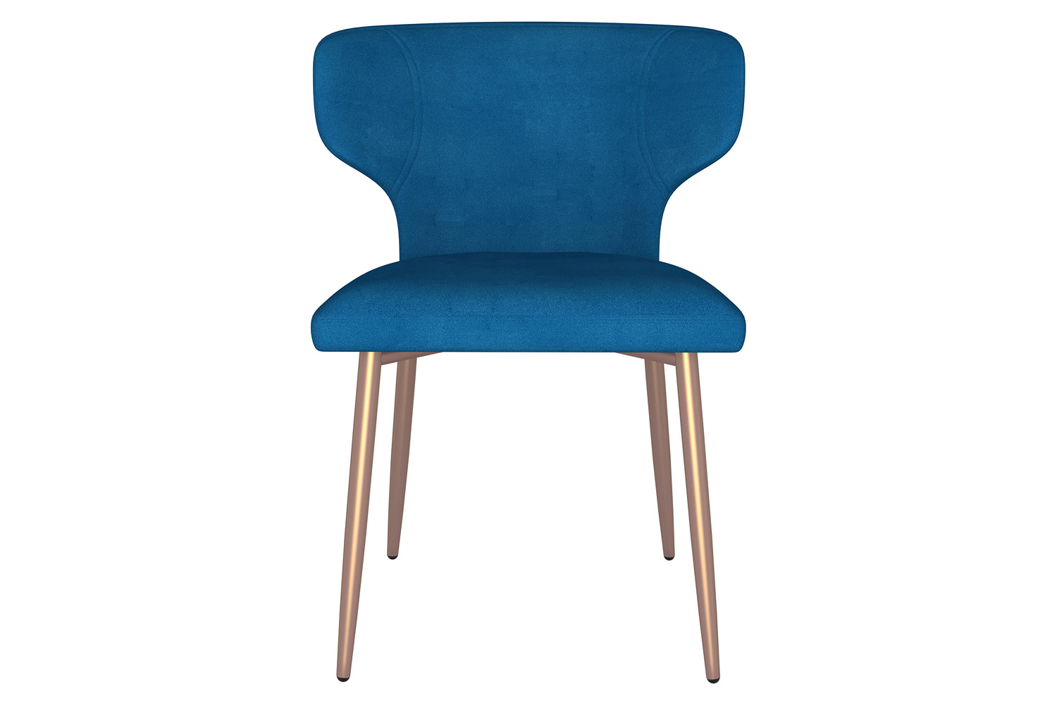 Worldwide Akira Side Chair Set of 2 - Blue/Aged Gold