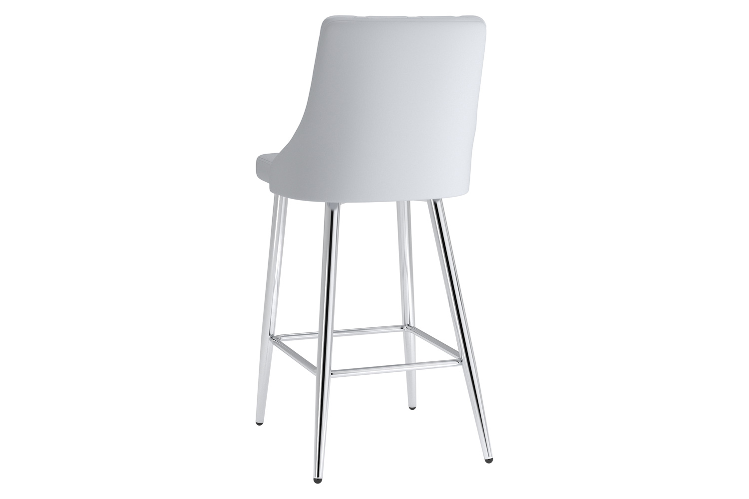 Worldwide Devo 26" Counter Stool Set of 2 - Light Gray/Chrome