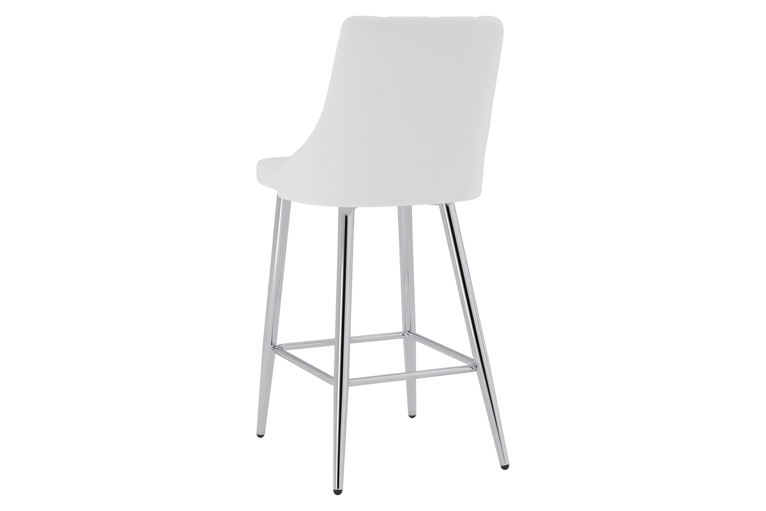 Worldwide Devo 26" Counter Stool Set of 2 - White/Chrome