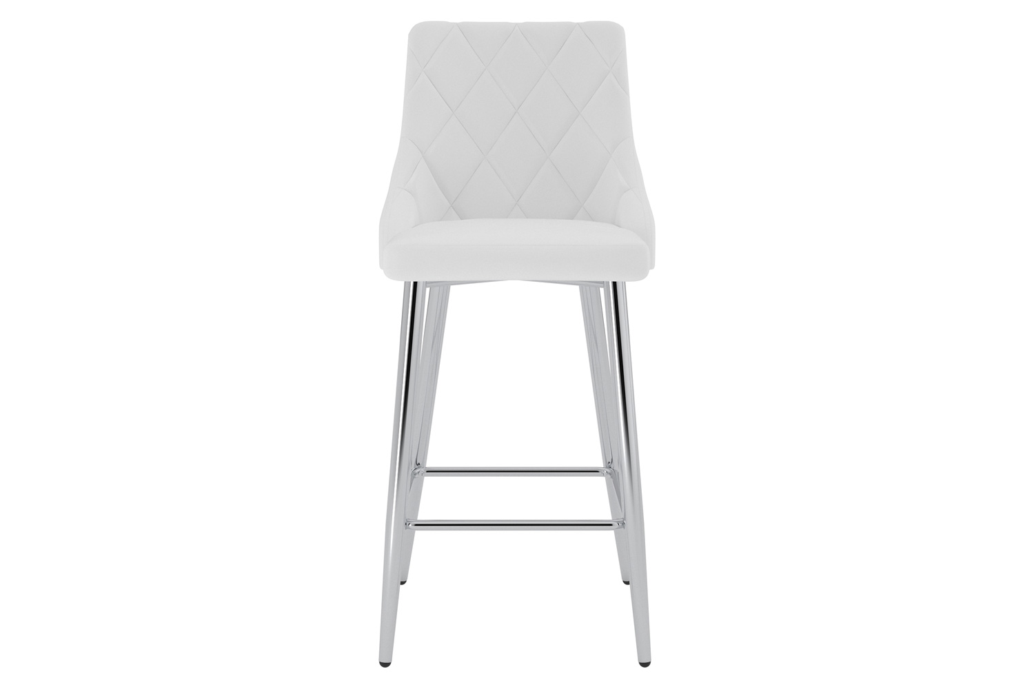 Worldwide Devo 26" Counter Stool Set of 2 - White/Chrome