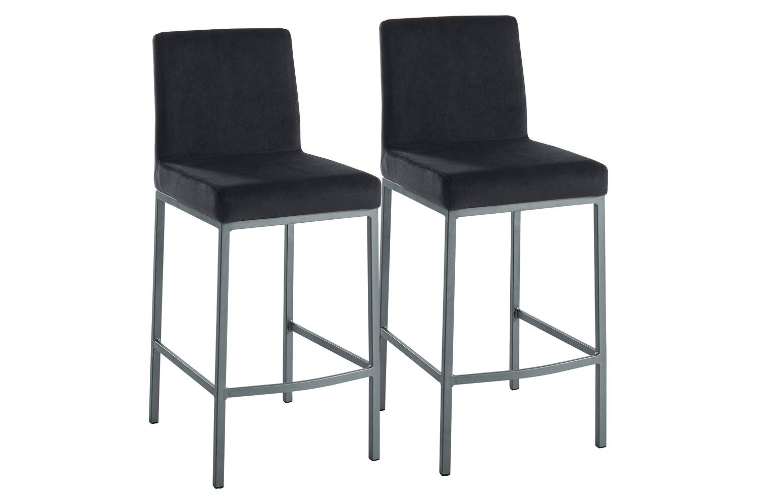 Worldwide Diego 26" Counter Stool Set of 2 - Black/Gray