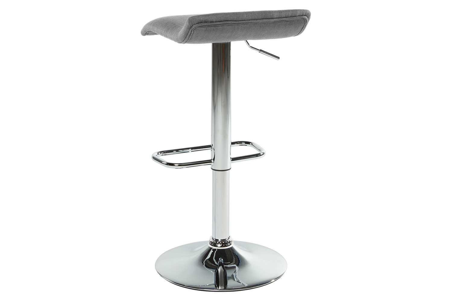 Worldwide Fabia II Adjustable Air-Lift Stool Set of 2 - Gray/Chrome