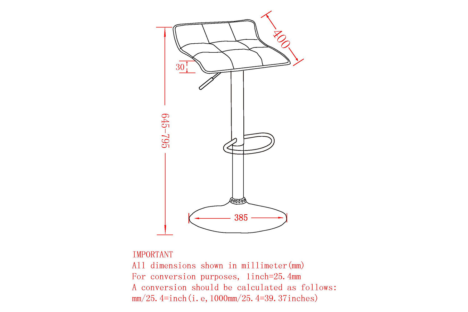 Worldwide Comet Adjustable Air-Lift Stool Set of 2 - Gray/Gray