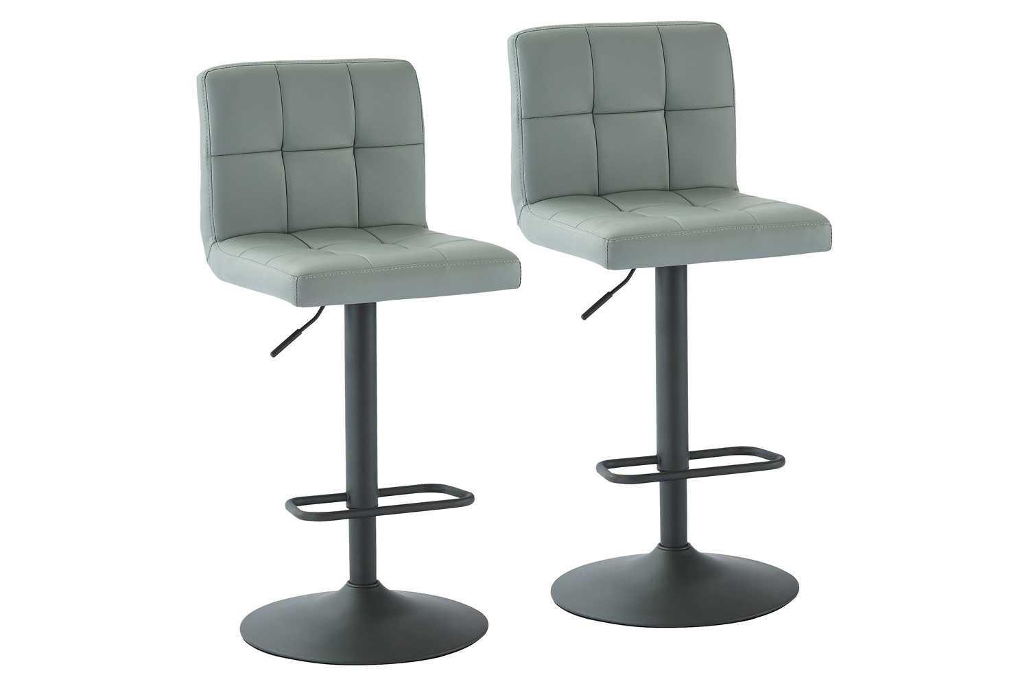 Worldwide Fusion Adjustable Air-Lift Stool Set of 2 - Gray/Gray