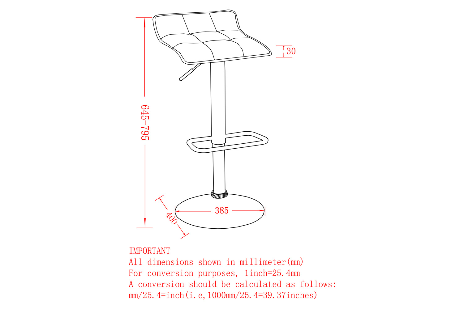 Worldwide Pluto Adjustable Air-Lift Stool Set of 2 - Blue-Gray/Gray