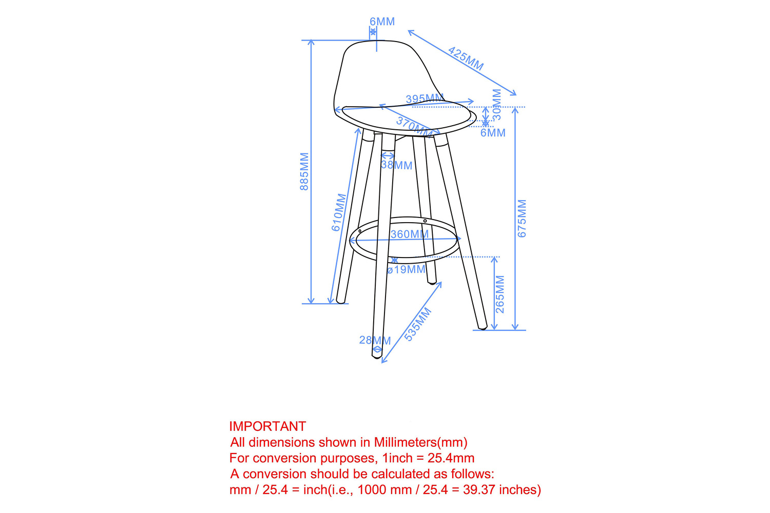 Worldwide Diablo 26" Counter Stool Set of 2 - Black/Natural