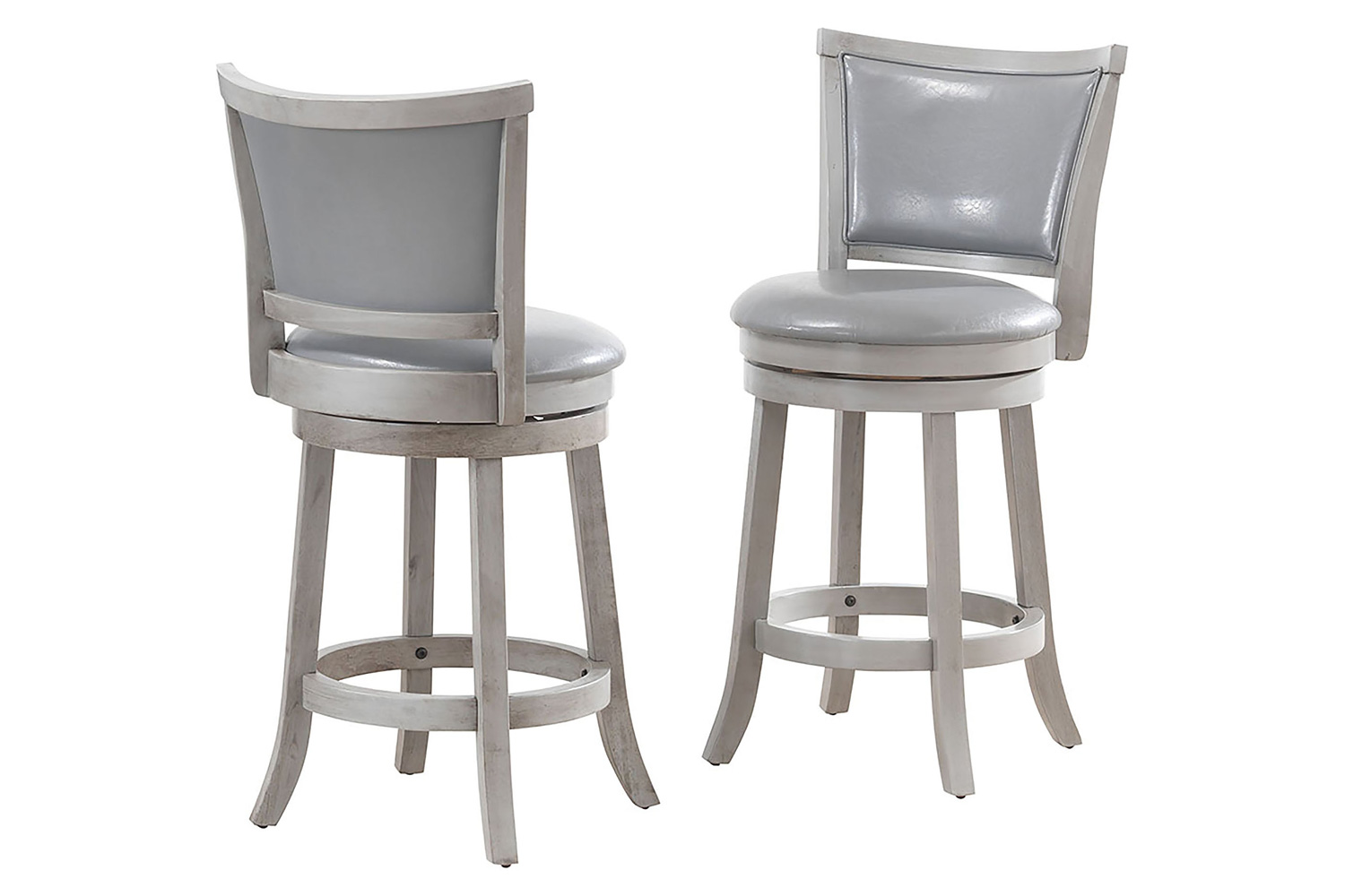 Worldwide - Rowan 26" Counter Stool with Swivel Set of 2 in Gray