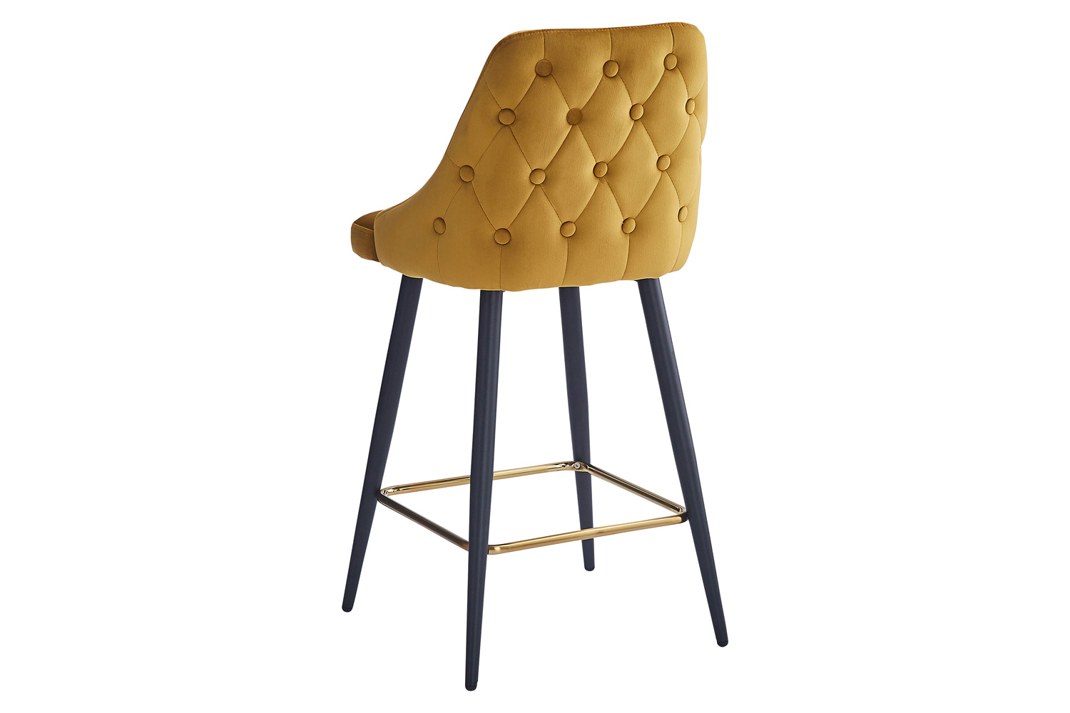 Worldwide™ Roxanne II 26" Counter Stool Set of 2 - Mustard/Black