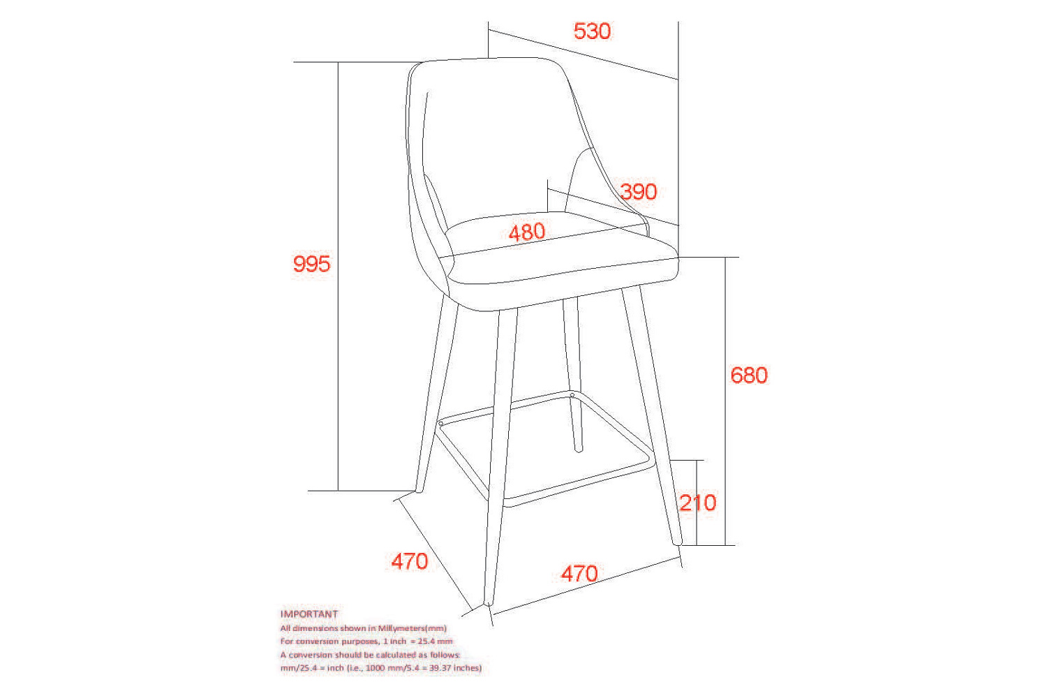 Worldwide™ Roxanne II 26" Counter Stool Set of 2 - Mustard/Black