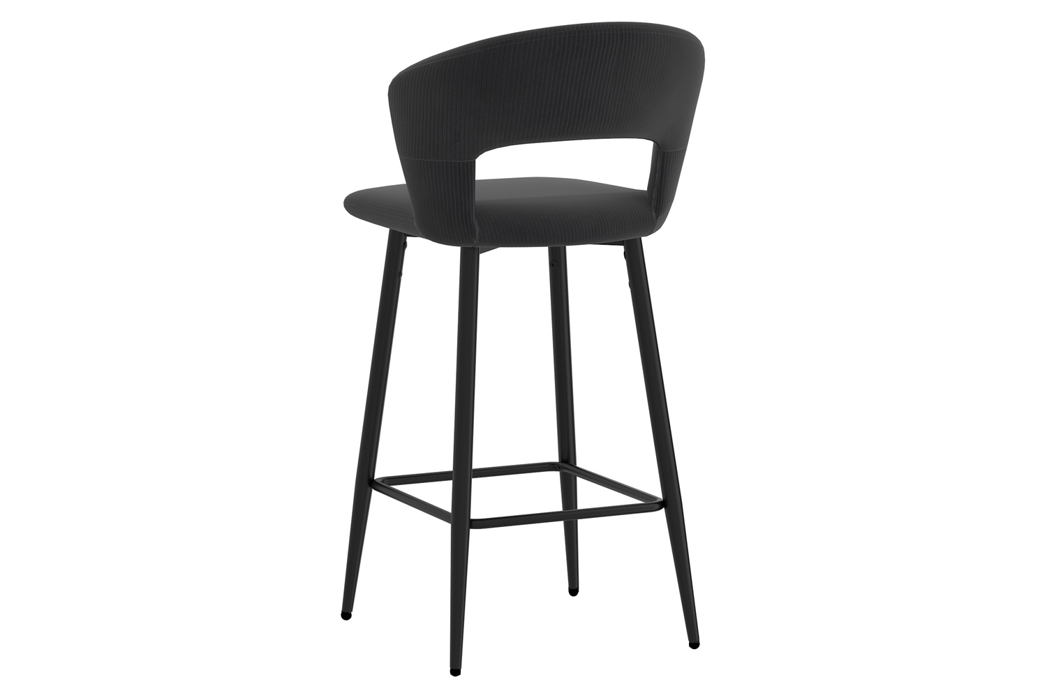 Worldwide Camille 26" Counter Stool Set of 2 - Charcoal/Black