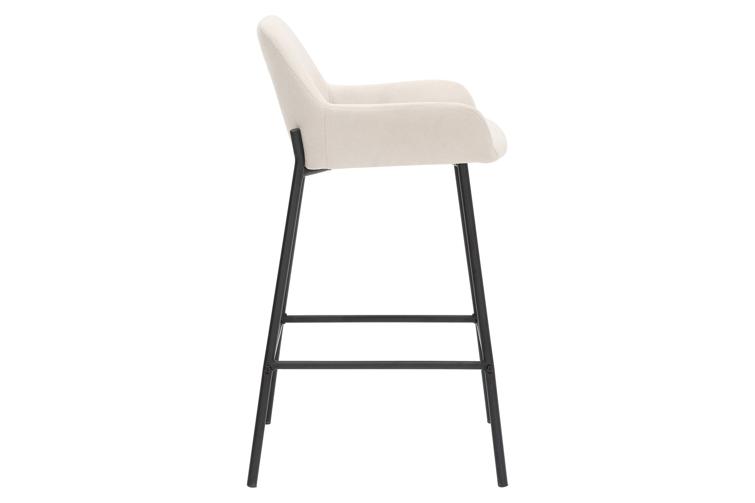 Worldwide Baily 26" Counter Stool Set of 2 - Beige/Black