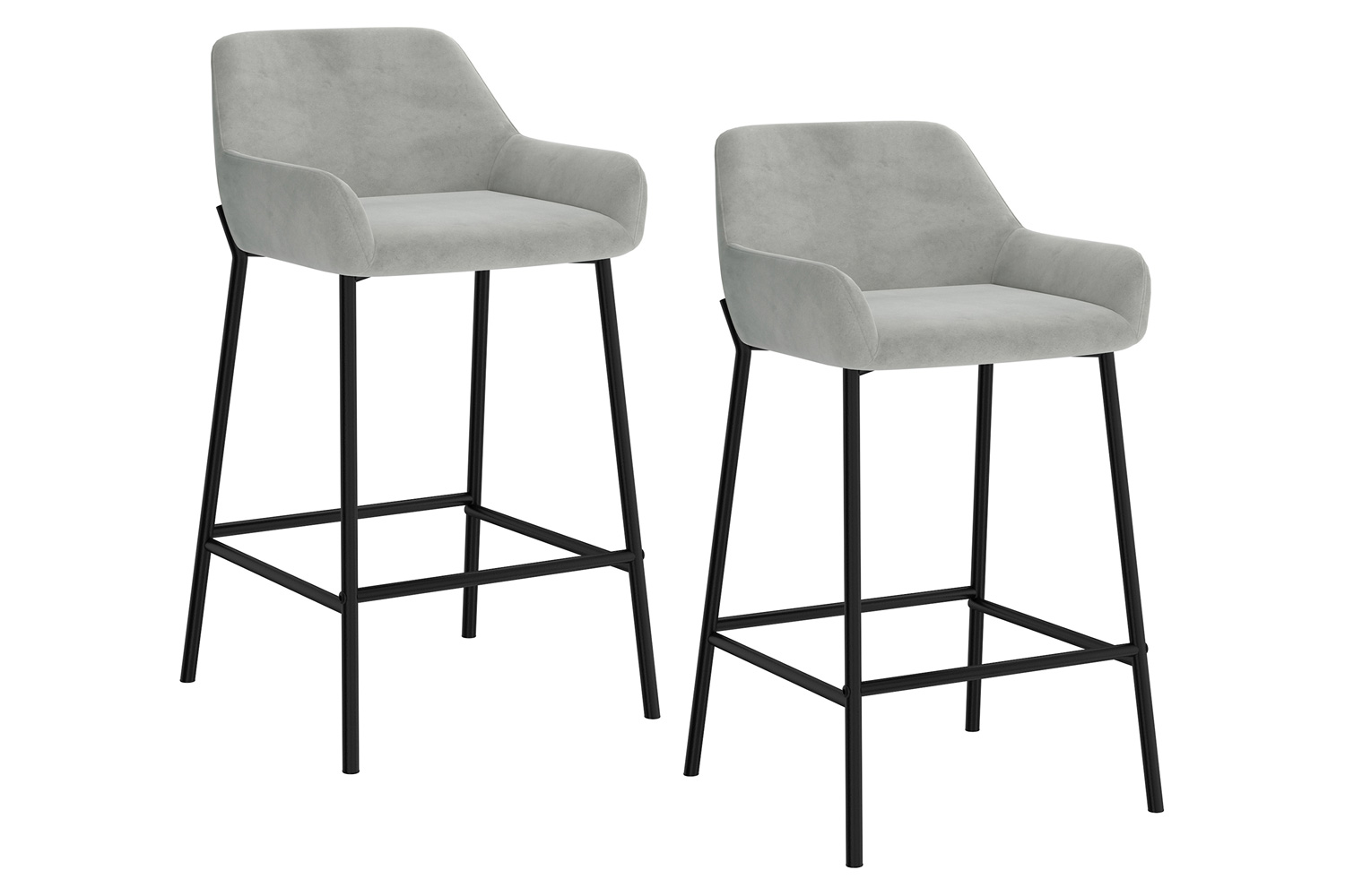 Worldwide Baily 26" Counter Stool Set of 2 - Gray/Black