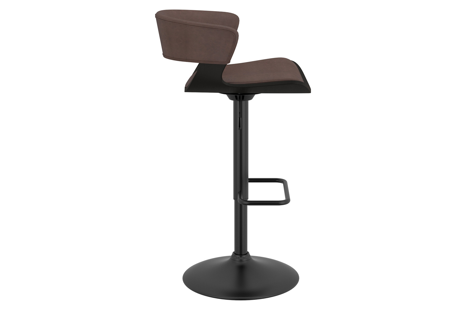 Worldwide Rover Adjustable Air-Lift Stool - Brown/Black