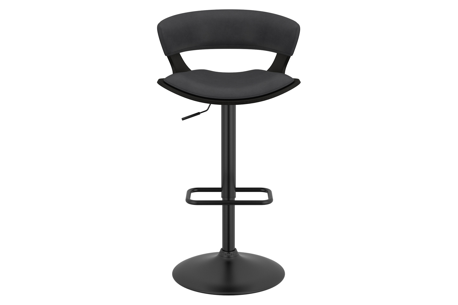 Worldwide Rover Adjustable Air-Lift Stool - Charcoal/Black