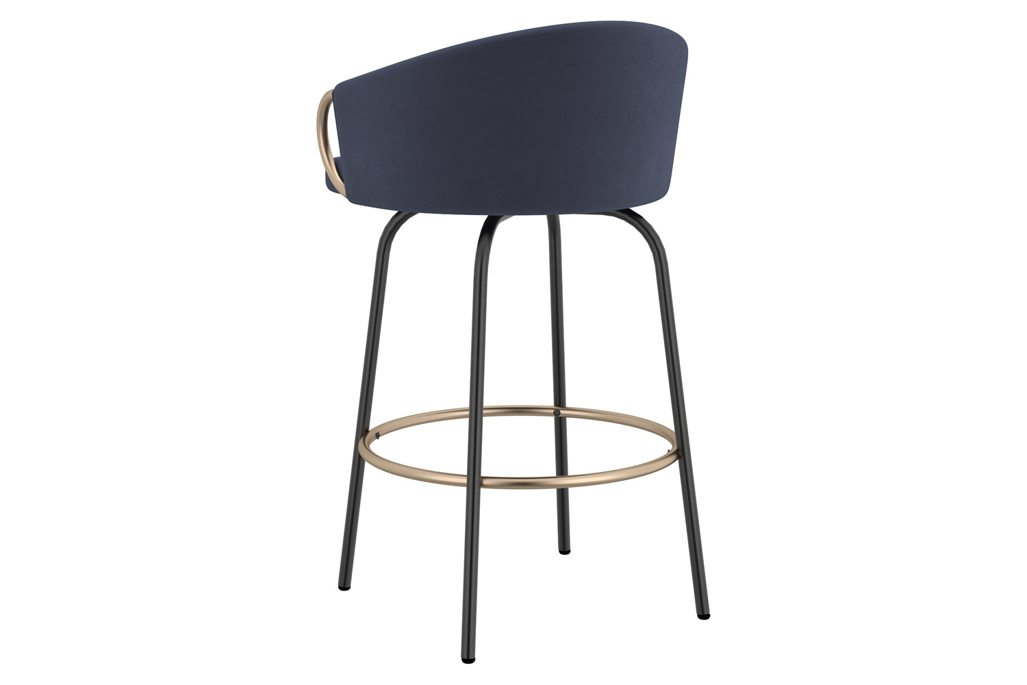 Worldwide Lavo 26" Counter Stool Set of 2 - Blue/Black/Aged Gold