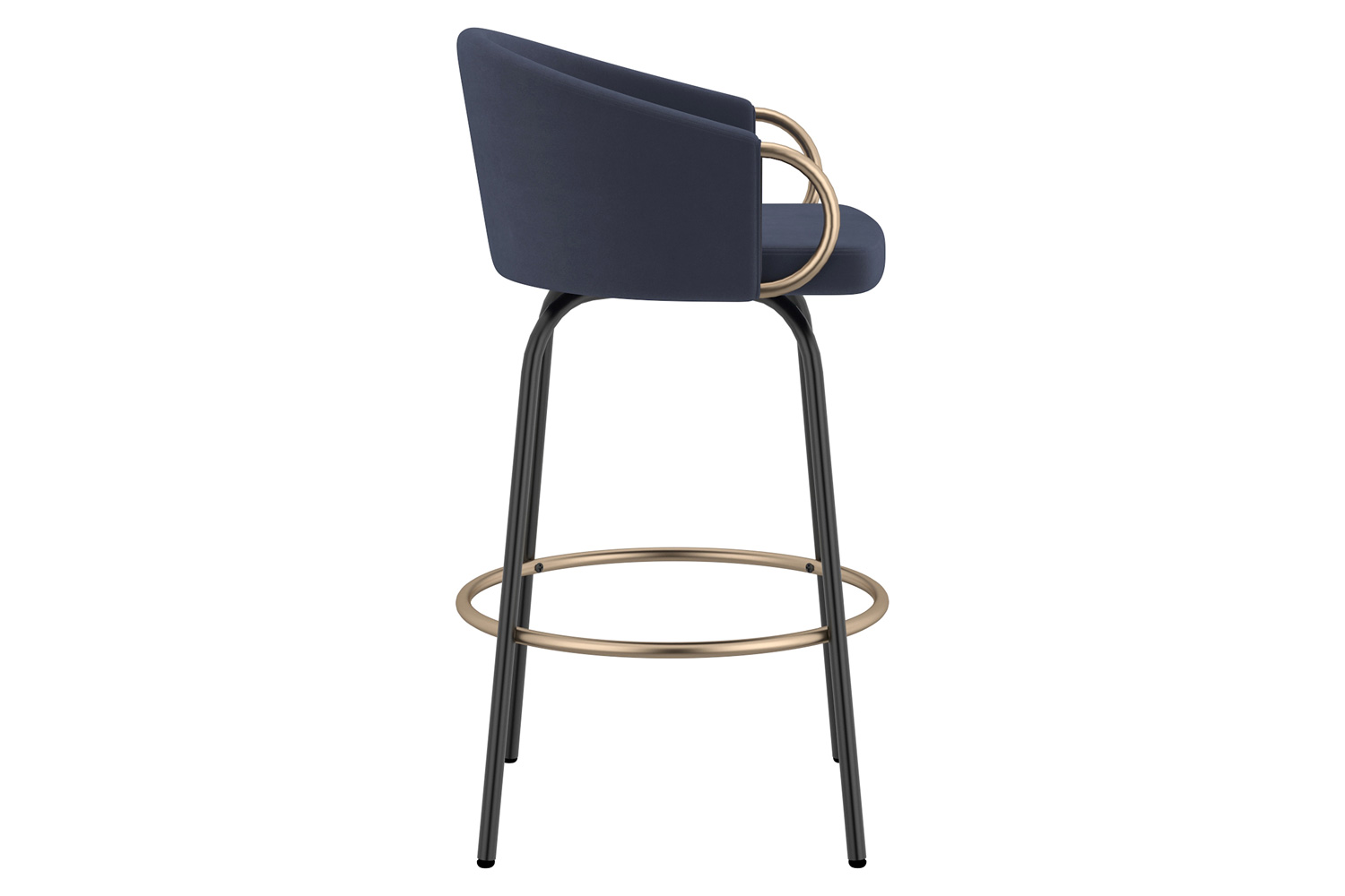 Worldwide Lavo 26" Counter Stool Set of 2 - Blue/Black/Aged Gold