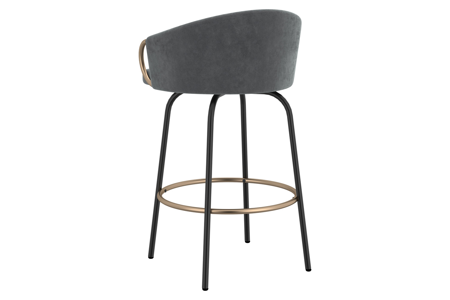 Worldwide Lavo 26" Counter Stool Set of 2 - Gray/Black/Aged Gold