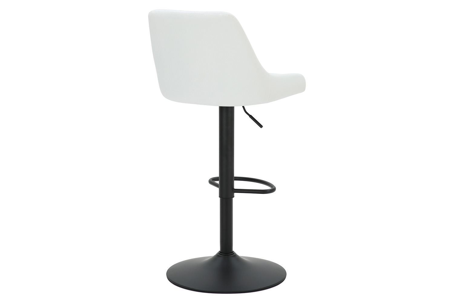 Worldwide Kron Adjustable Air-Lift Stool Set of 2 - White/Black