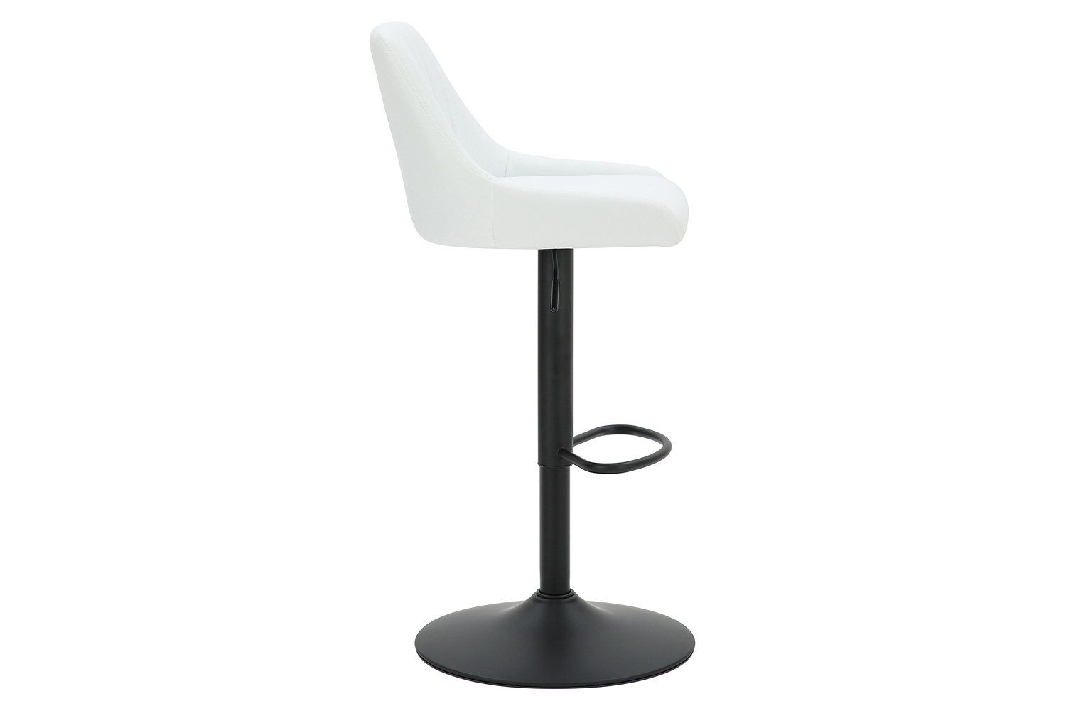 Worldwide Kron Adjustable Air-Lift Stool Set of 2 - White/Black