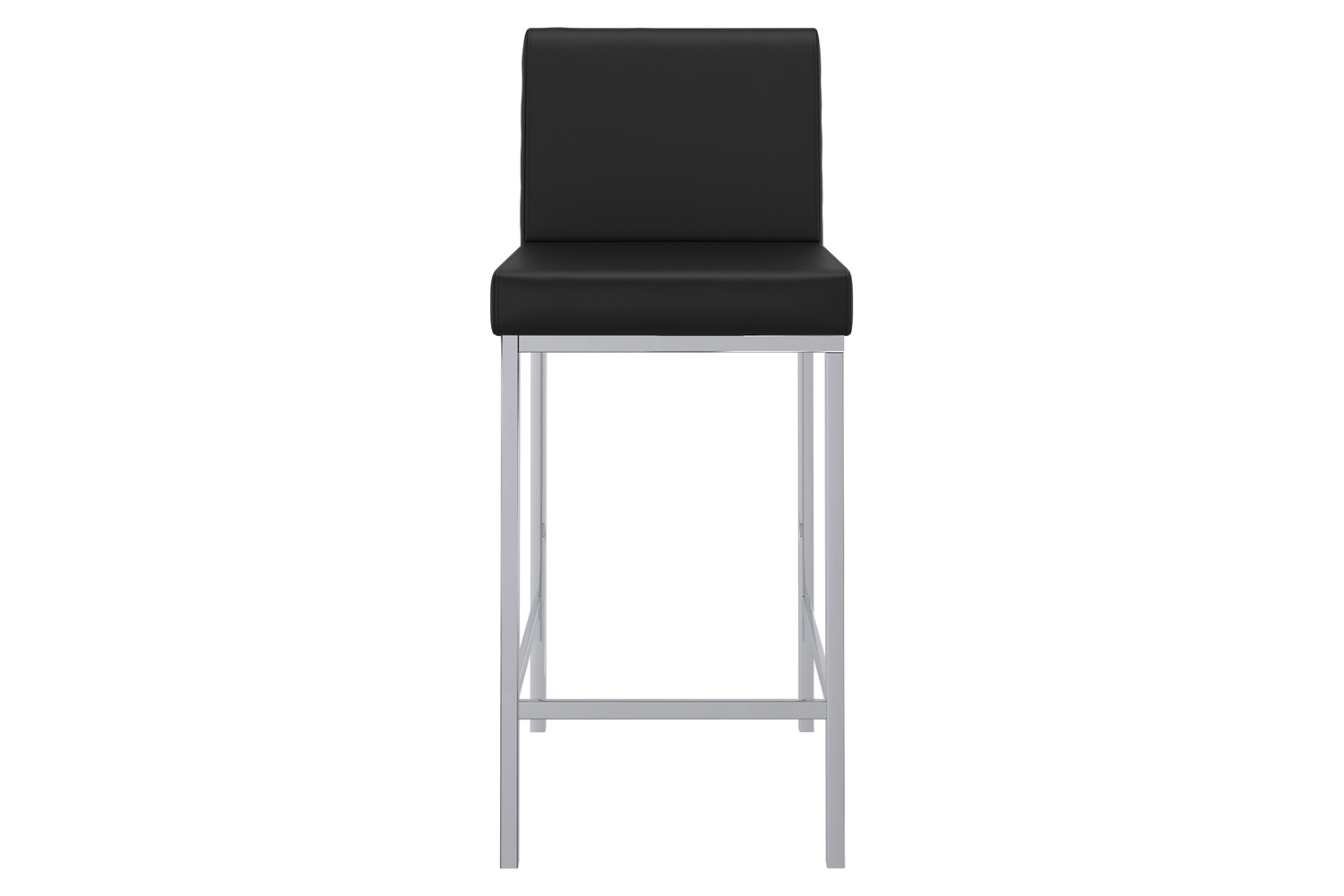 Worldwide™ Porto 26" Counter Stool Set of 2 - Black/Chrome