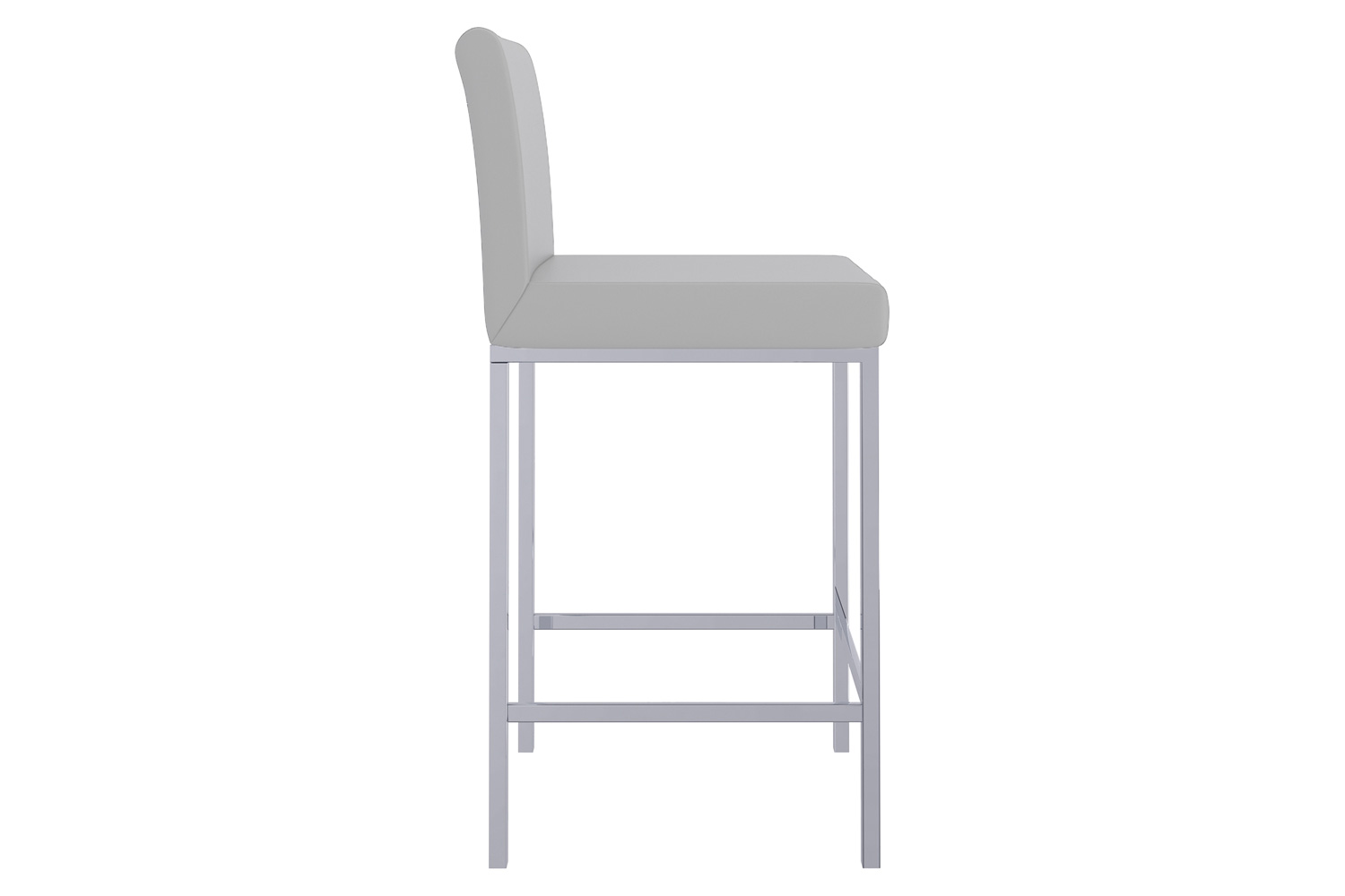 Worldwide Porto 26" Counter Stool Set of 2 - Gray/Chrome