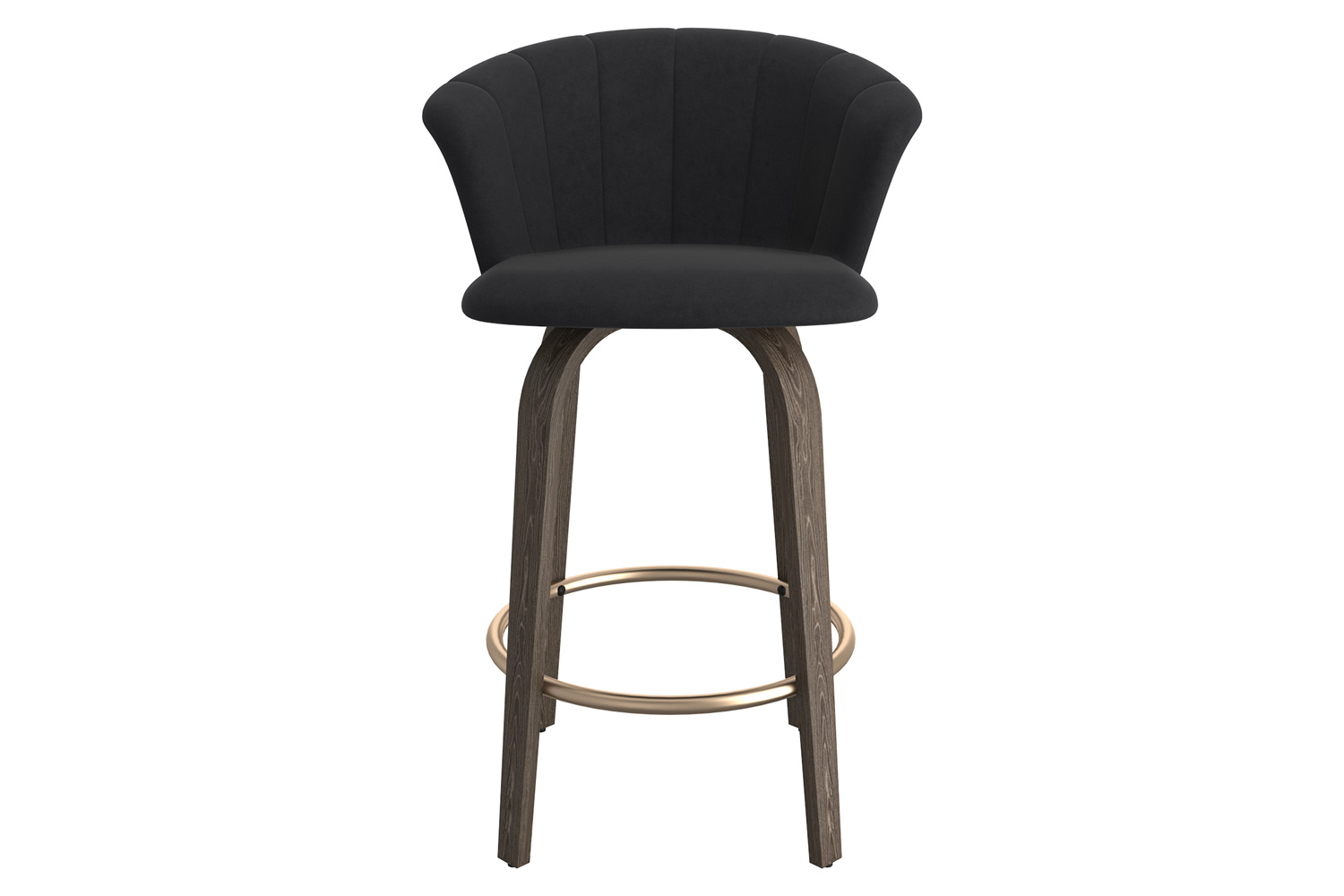 Worldwide Tula 26" Counter Stool - Black/Washed Oak