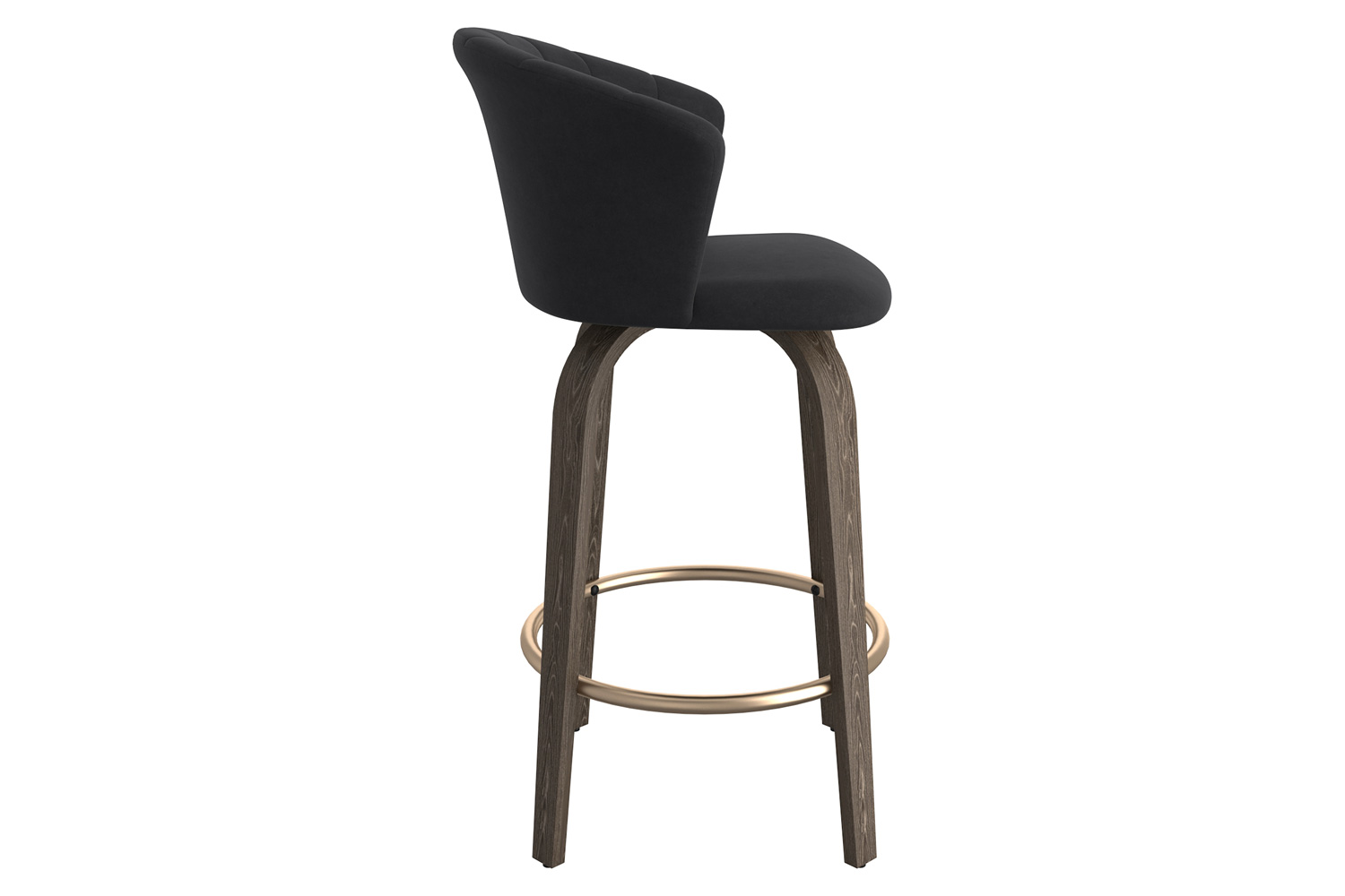 Worldwide Tula 26" Counter Stool - Black/Washed Oak