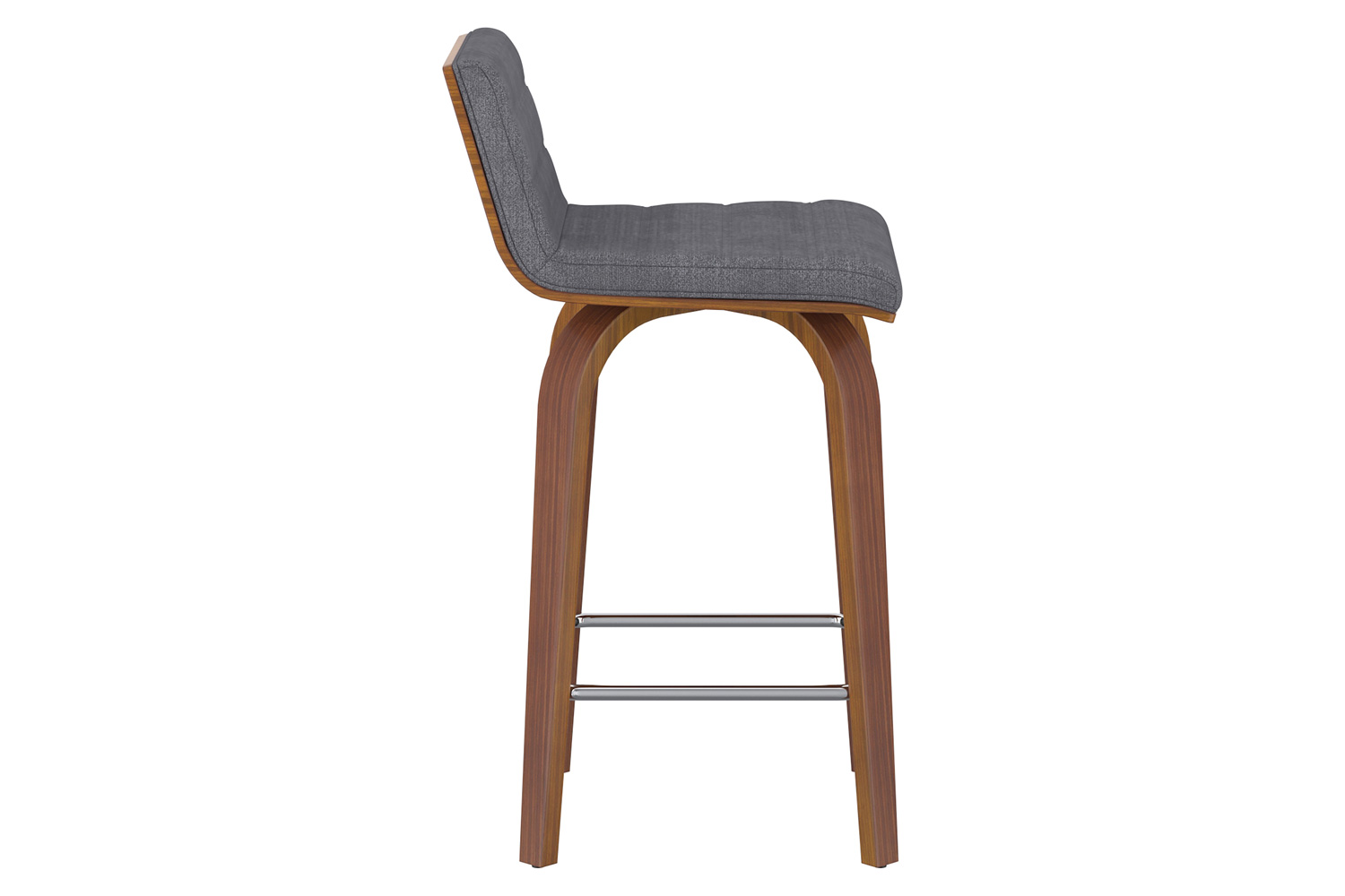 Worldwide Moreno 26" Counter Stool - Charcoal/Walnut