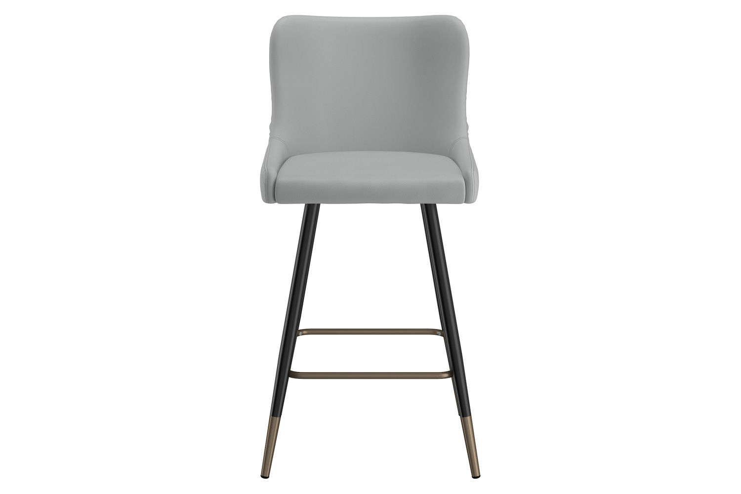 Worldwide Xander 26" Counter Stool Set of 2 - Light Gray/Black