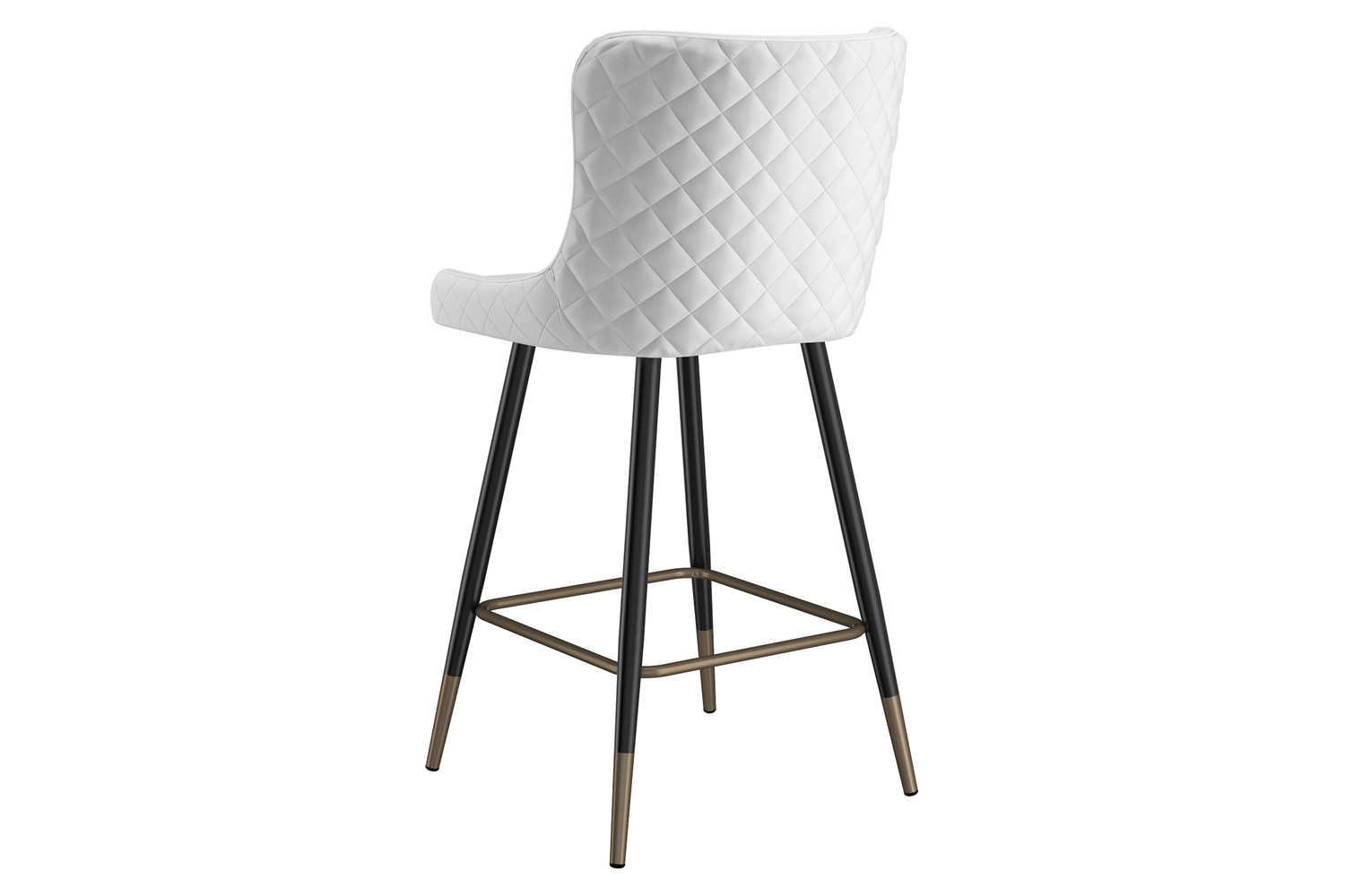 Worldwide Xander 26" Counter Stool Set of 2 - White/Black