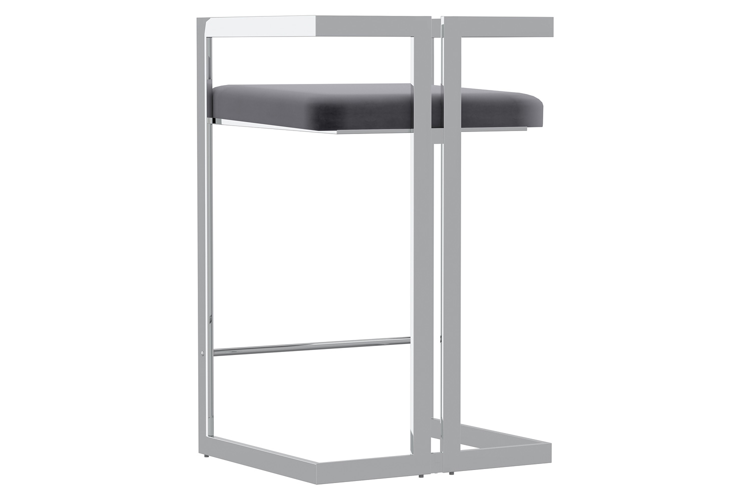 Worldwide Cosmo 26" Counter Stool - Gray/Silver