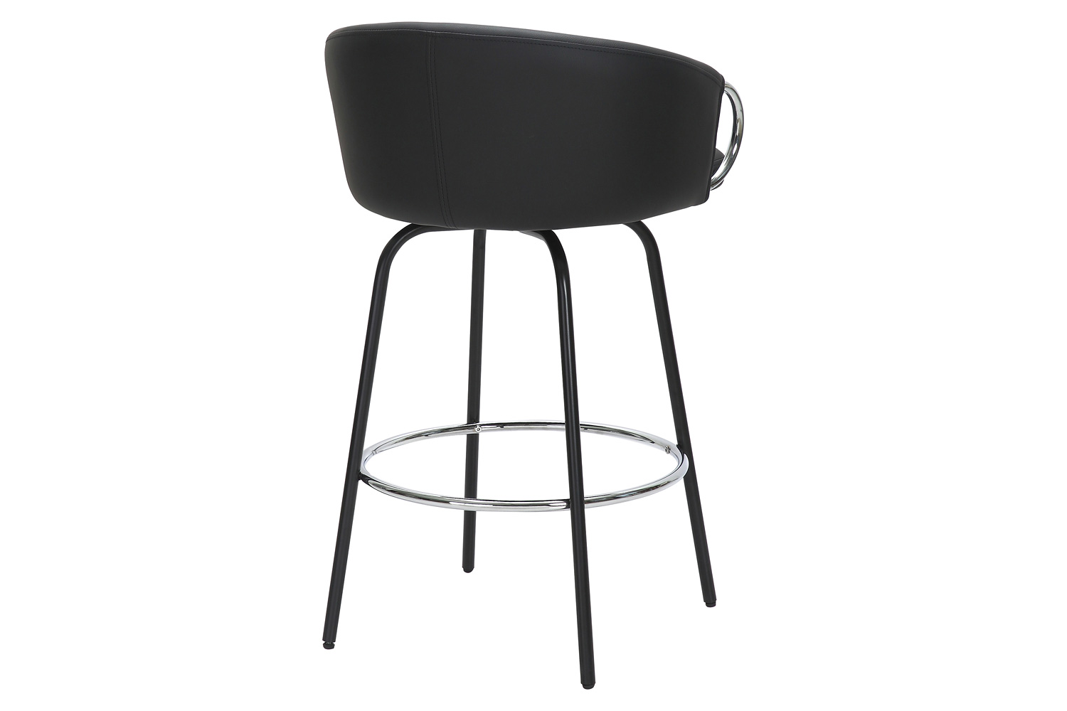 Worldwide Orion 26" Counter Stool with Swivel Set of 2 - Black/Chrome