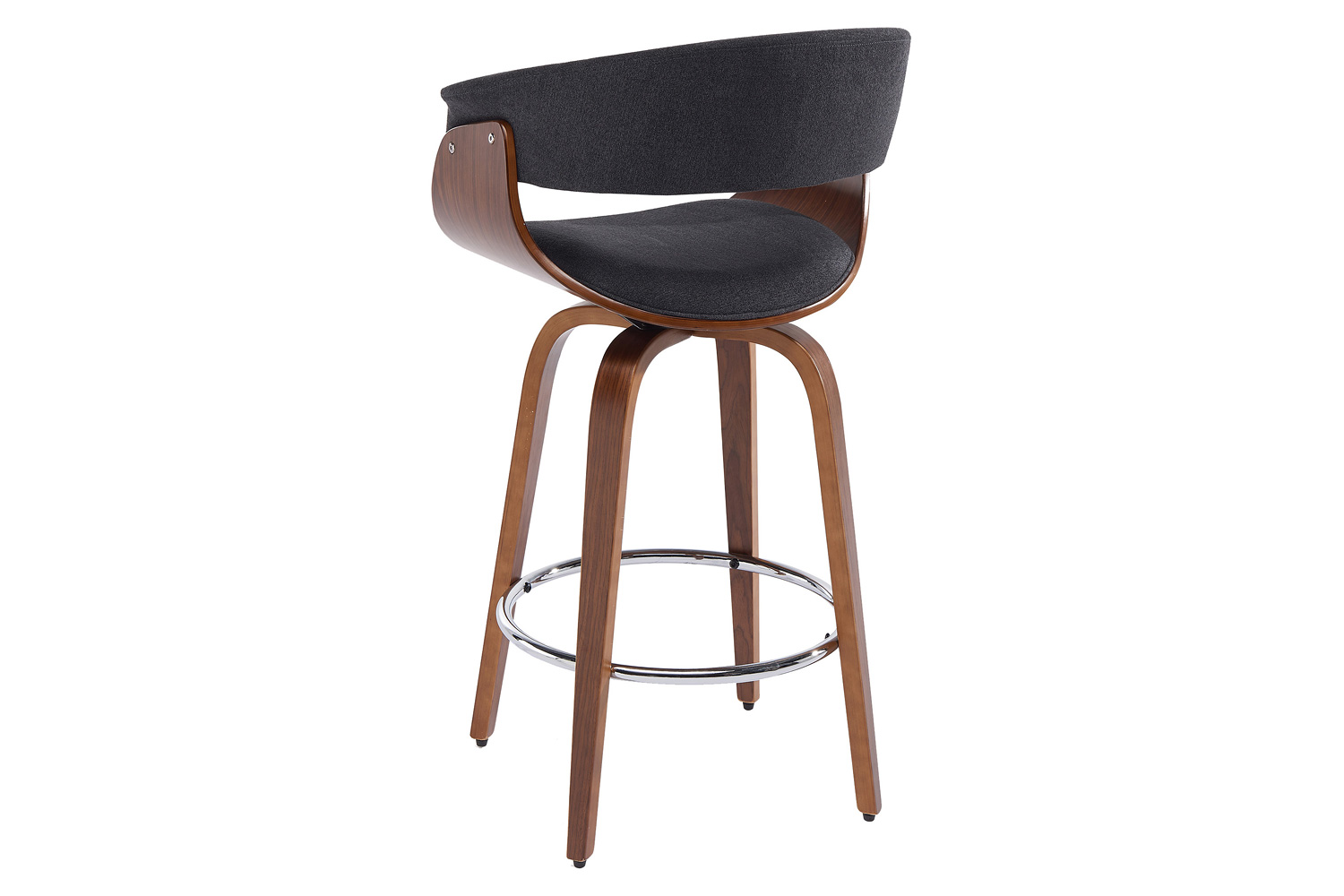 Worldwide Holt 26" Counter Stool - Charcoal/Walnut