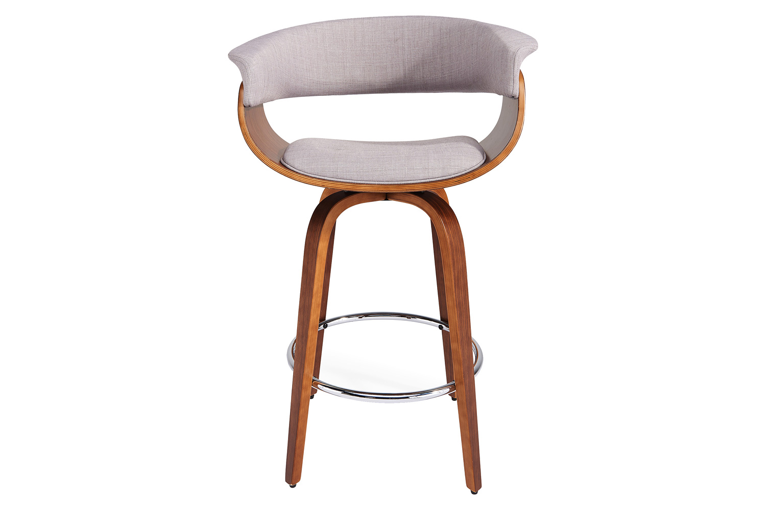 Worldwide Holt 26" Counter Stool with Swivel - Gray/Walnut