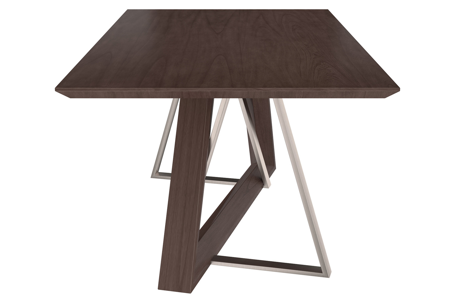 Worldwide™ Drake/Cora Dining Set of 7 - Walnut Table/Beige Chair