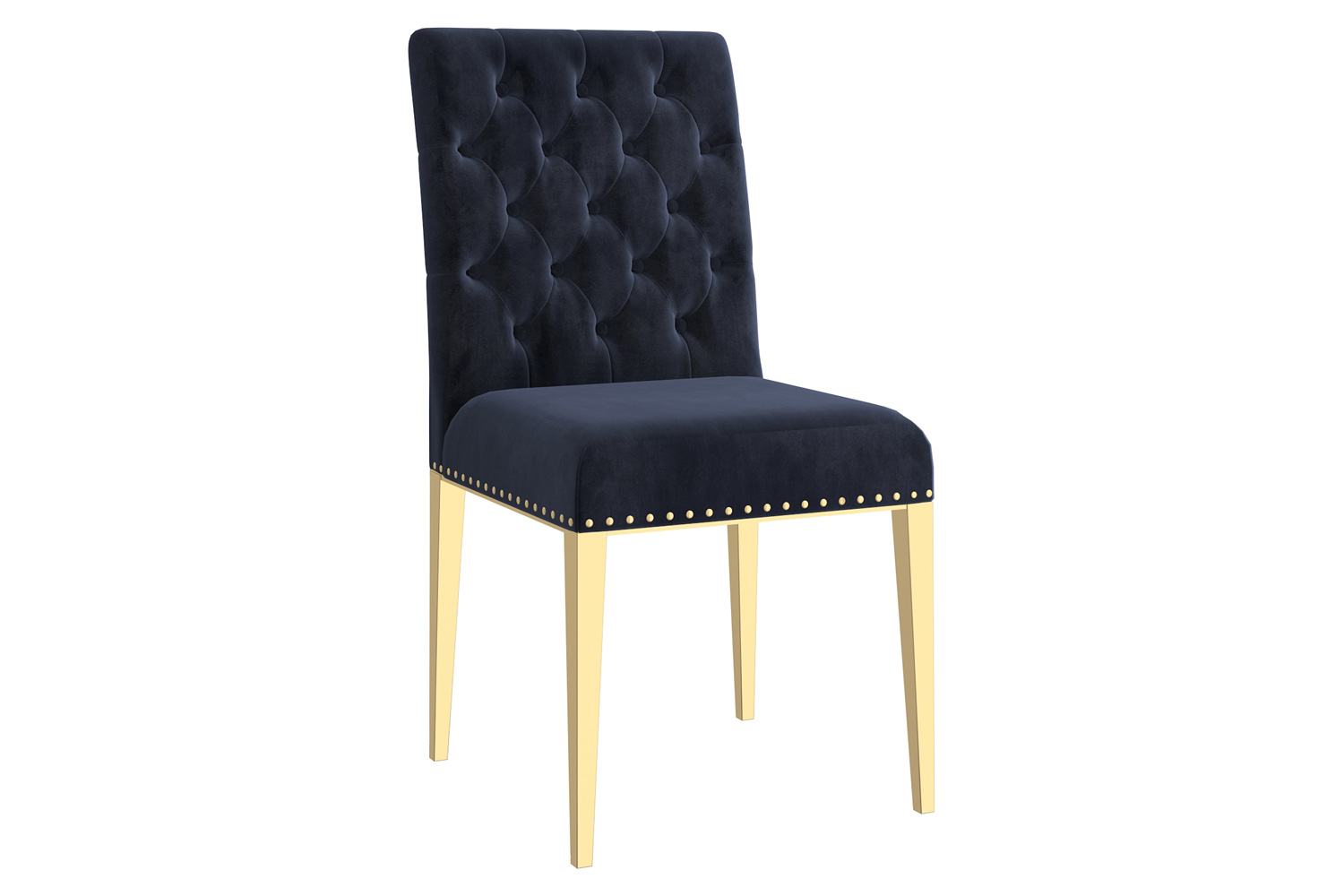 Worldwide Eros/Azul Dining Set of 5 - Gold Table/Black and Gold Chair