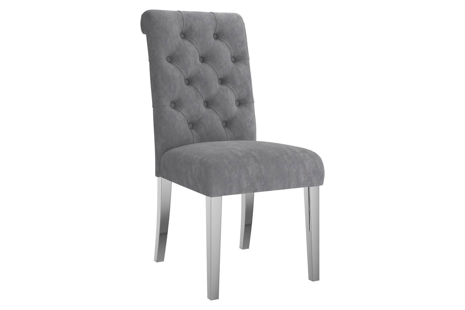 Worldwide Napoli/Chloe Dining Set of 7 - Gray Table/Gray Chair