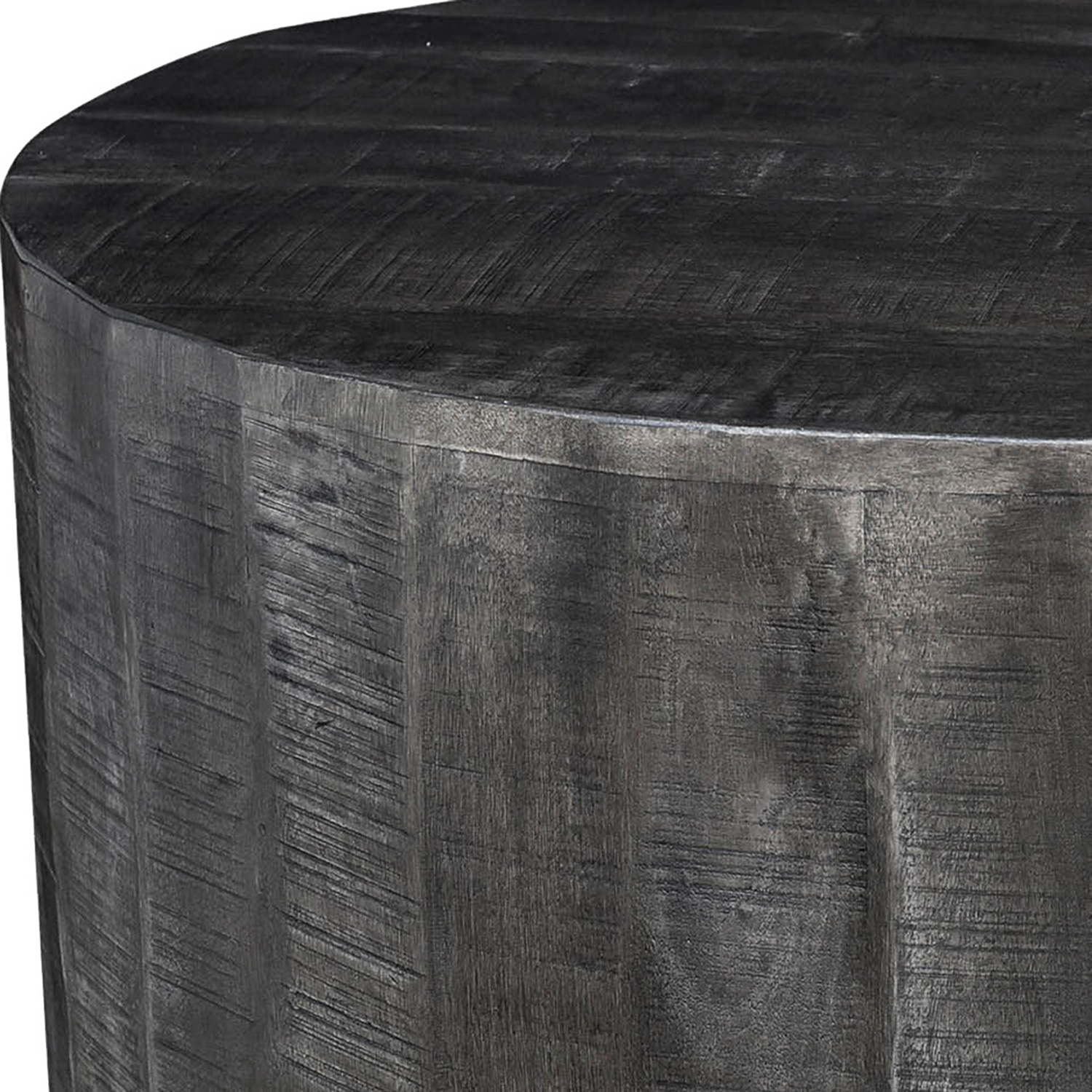 Worldwide Eva Round Coffee Table - Distressed Gray