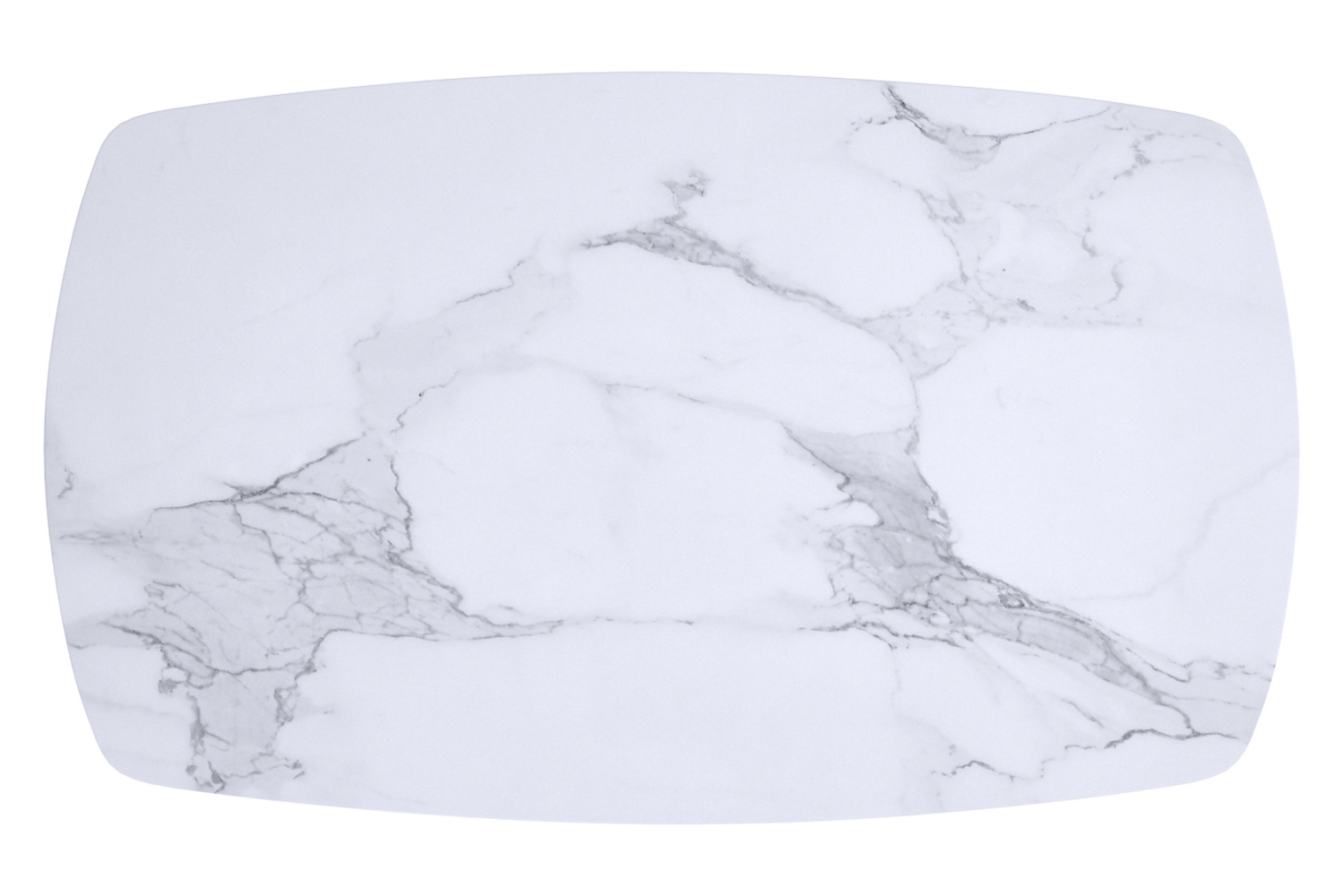 Worldwide Emery Rectangular Coffee Table - White Faux Marble/Black