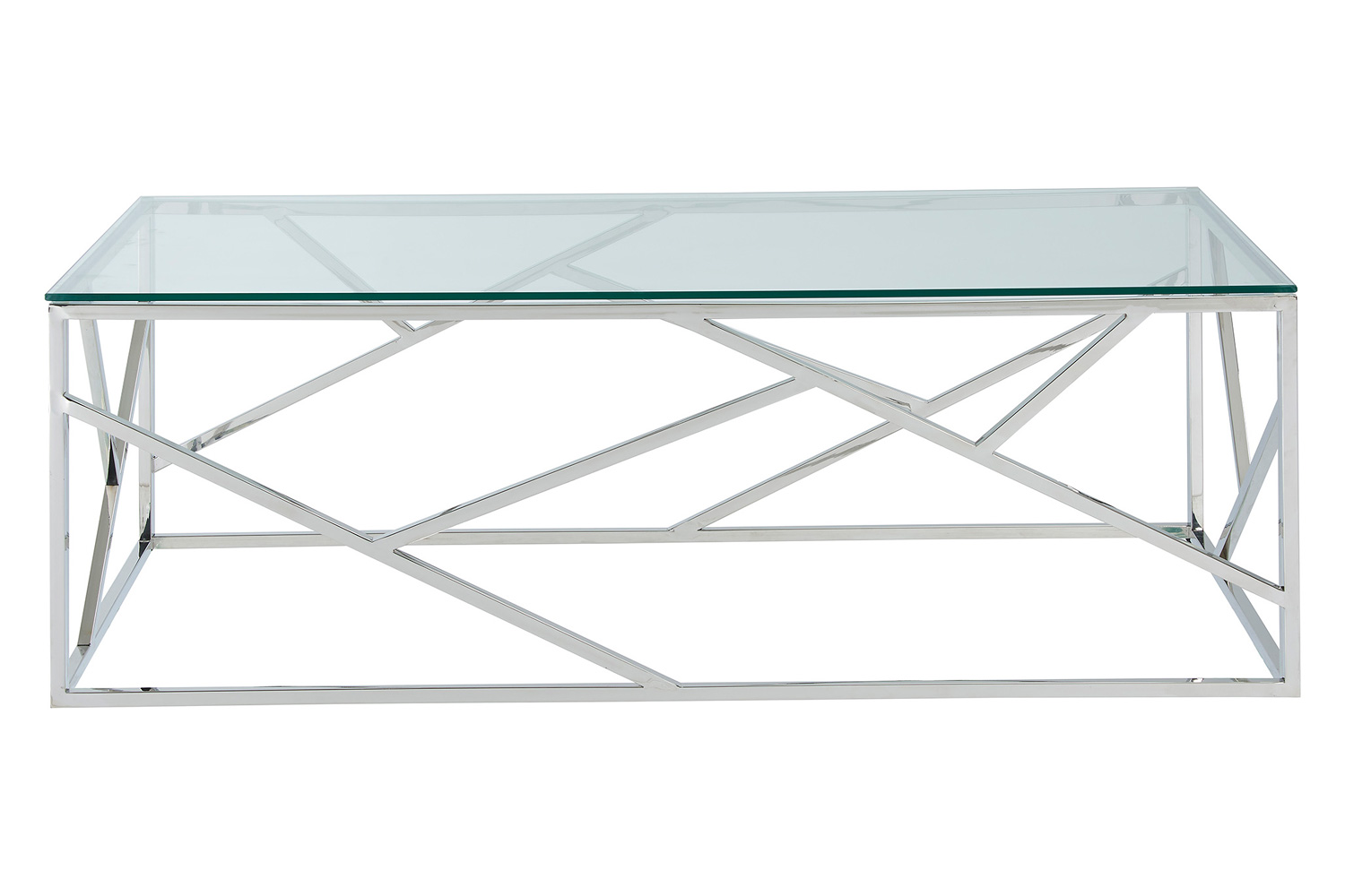 Worldwide - Juniper Rectangular Coffee Table in Silver