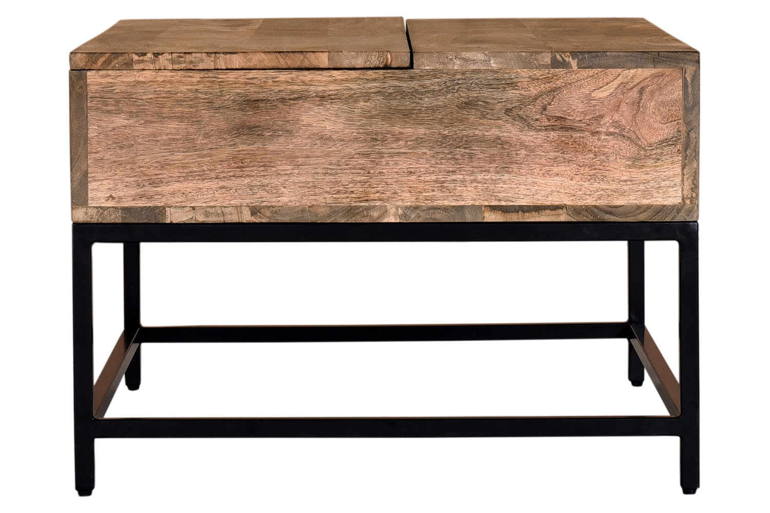 Worldwide - Ojas Rectangular Lift-Top Coffee Table in Natural Burnt/Black