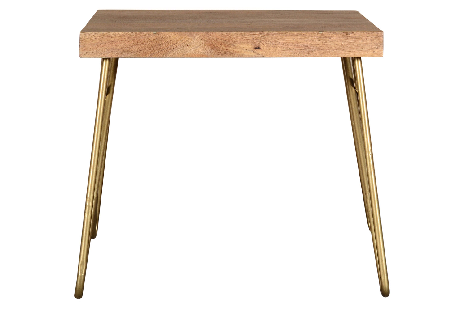 Worldwide - Madox Rectangular Coffee Table in Natural/Aged Gold