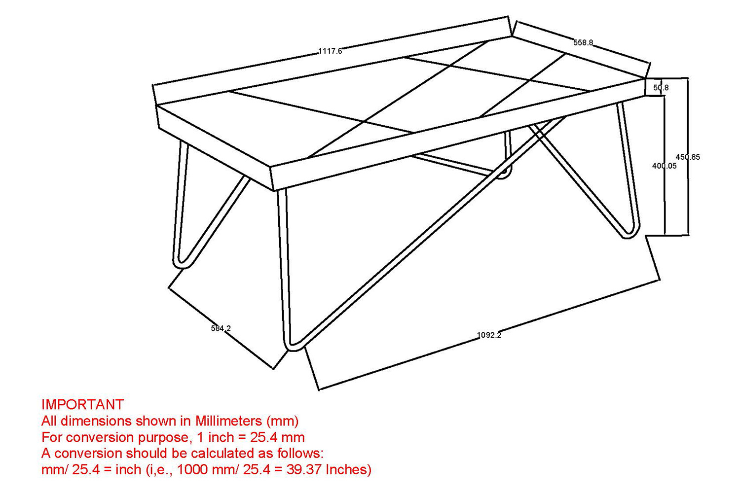 Worldwide - Madox Rectangular Coffee Table in Natural/Aged Gold