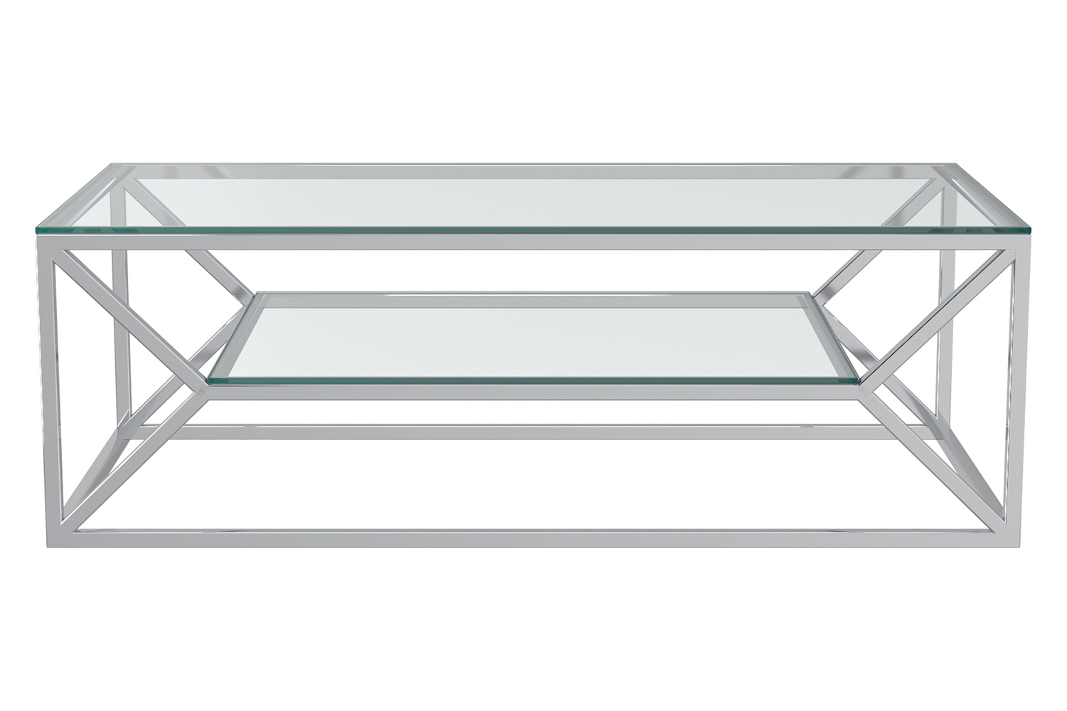 Worldwide - Dragor Rectangular Coffee Table in Silver