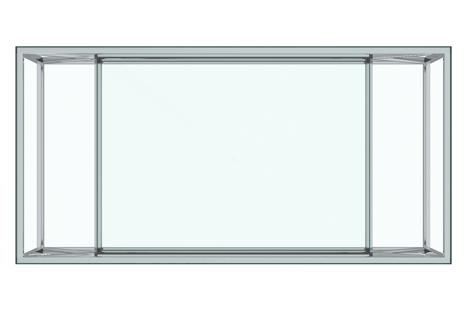 Worldwide - Dragor Rectangular Coffee Table in Silver