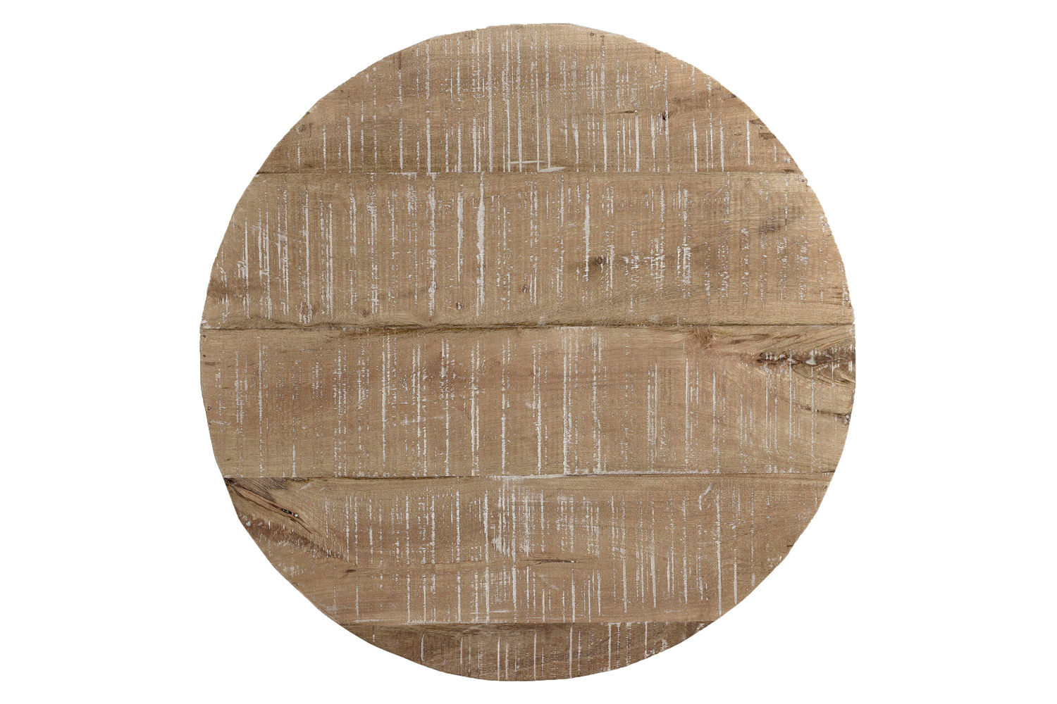 Worldwide Avni Round Coffee Table - Distressed Natural