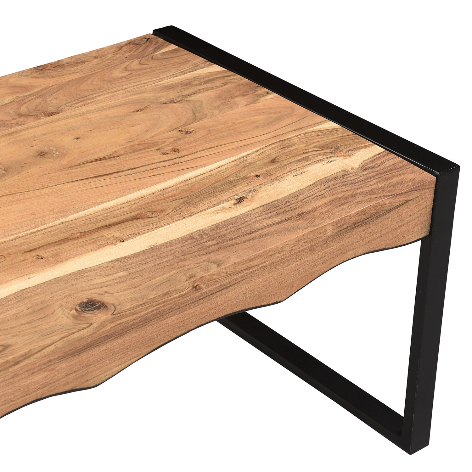 Worldwide - Rohani Rectangular Coffee Table in Natural/Black