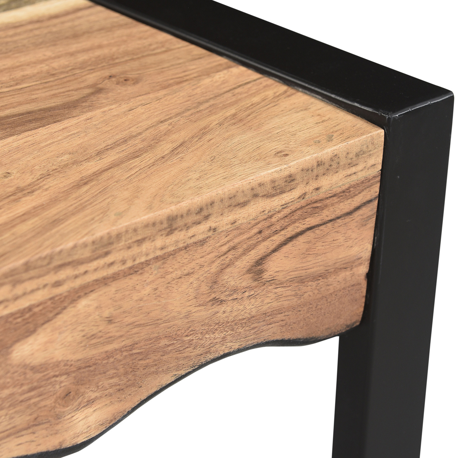 Worldwide - Rohani Rectangular Coffee Table in Natural/Black