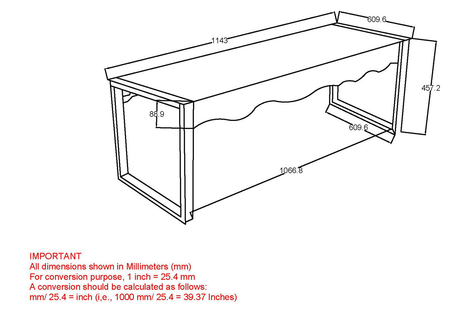 Worldwide - Rohani Rectangular Coffee Table in Natural/Black